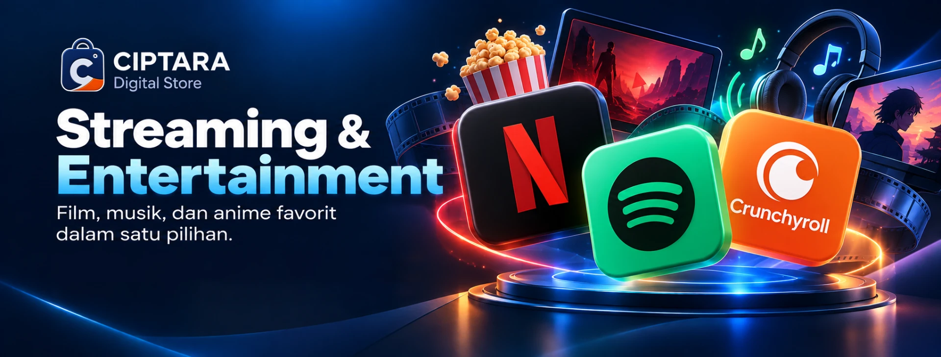 Streaming & Entertainment — jelajahi produk hiburan
